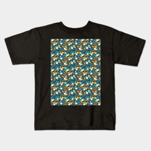 Pear Fruit Plant in Black Color Pattern Kids T-Shirt